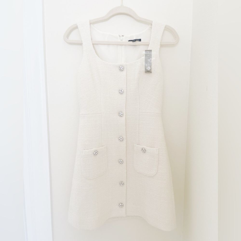 J.Crew Cream Tweed Dress with Crystal Buttons | Bridal, Graduation, Easter 2026